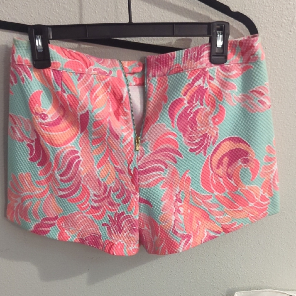 Lilly Pulitzer High Waist Shorts - Pink and Aqua